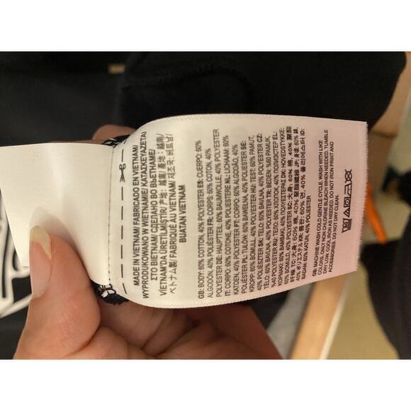 Vans Sweater Mens Size Small Black Off The Wall Graphic Logo Long sleeve Hoodie - Picture 6 of 6